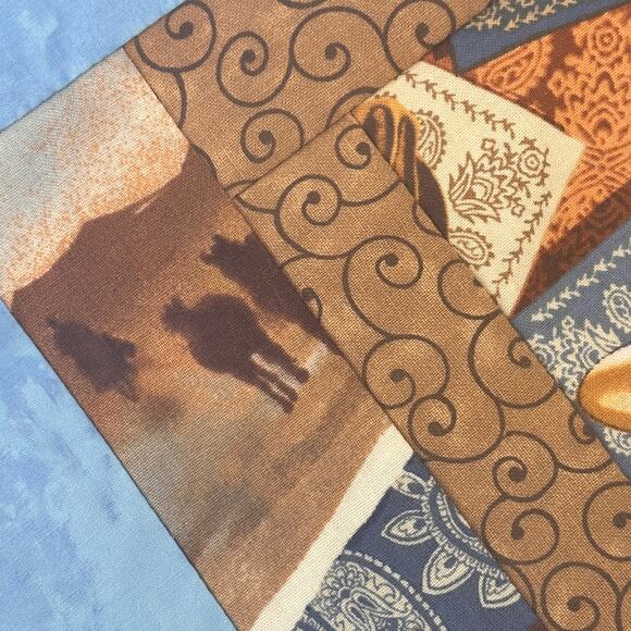 Rustic Cowboy Horse Ranch Diamond Table Runner - Picture 4 of 7